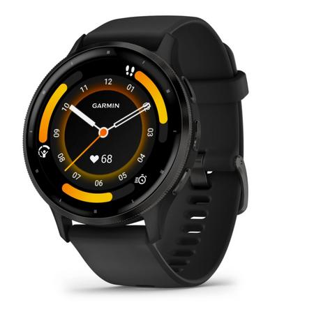 GARMIN  Venu 3 3,56 cm (1.4") AMOLED Numérique 454 x 454 pixels Écran tactile Noir Wifi GPS (satellite) 