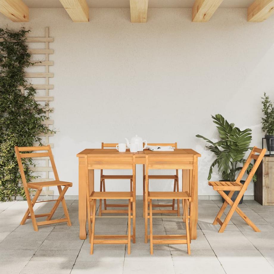 VidaXL Chaise de bistrot pliante bois d'acacia  
