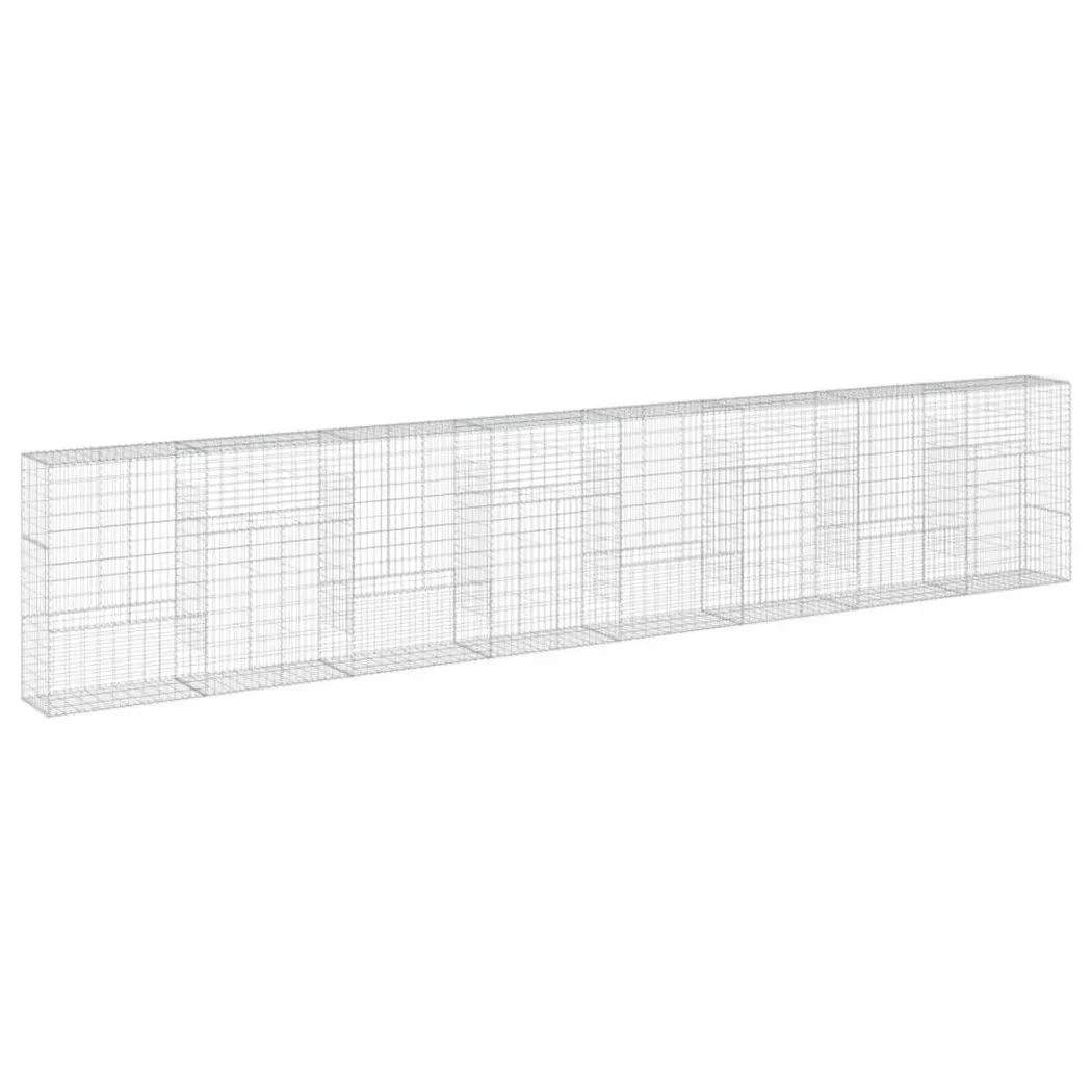VidaXL - Panier gabion fer, One Size, Argent