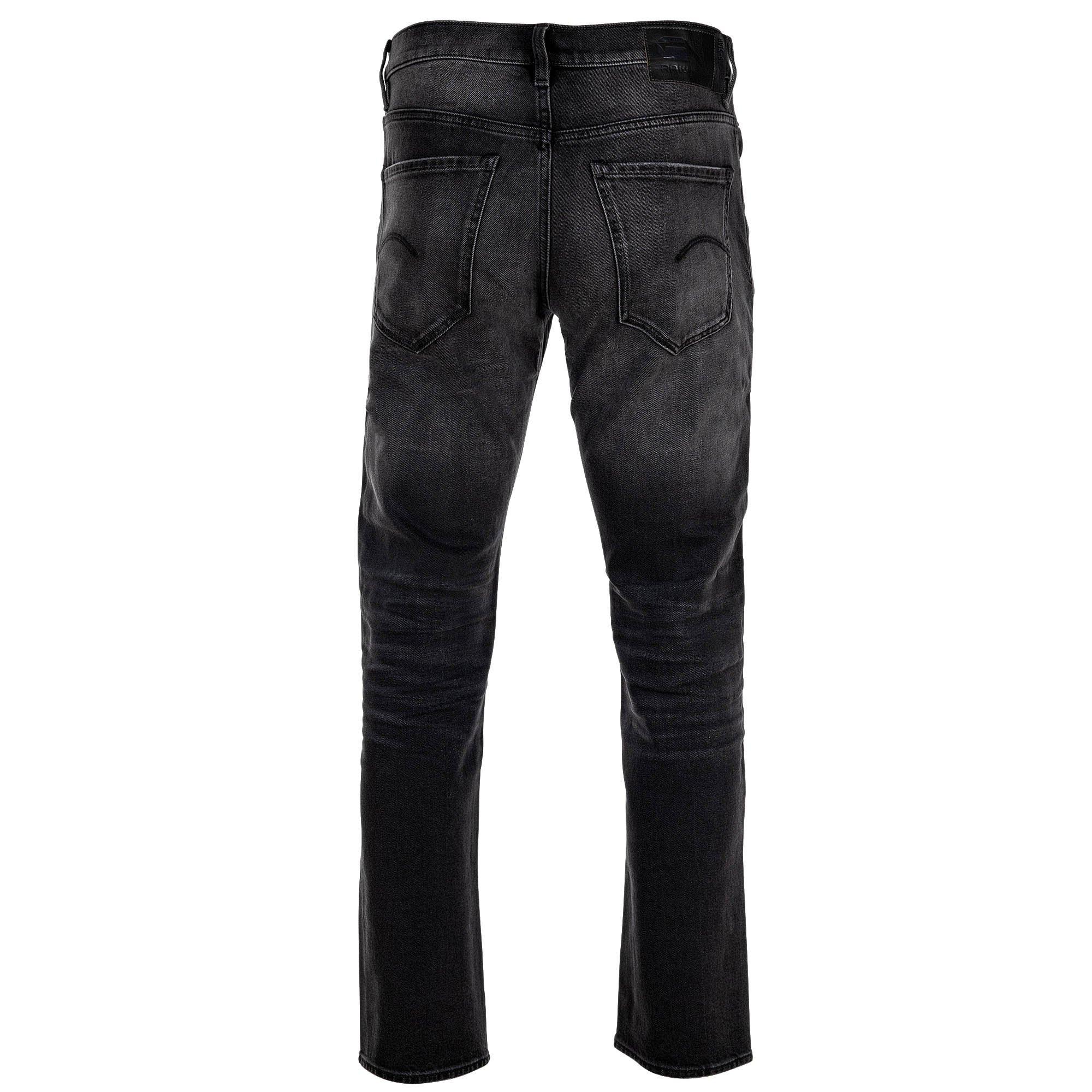 G-STAR RAW Mosa Straight Worn in Black Moon Jeans  
