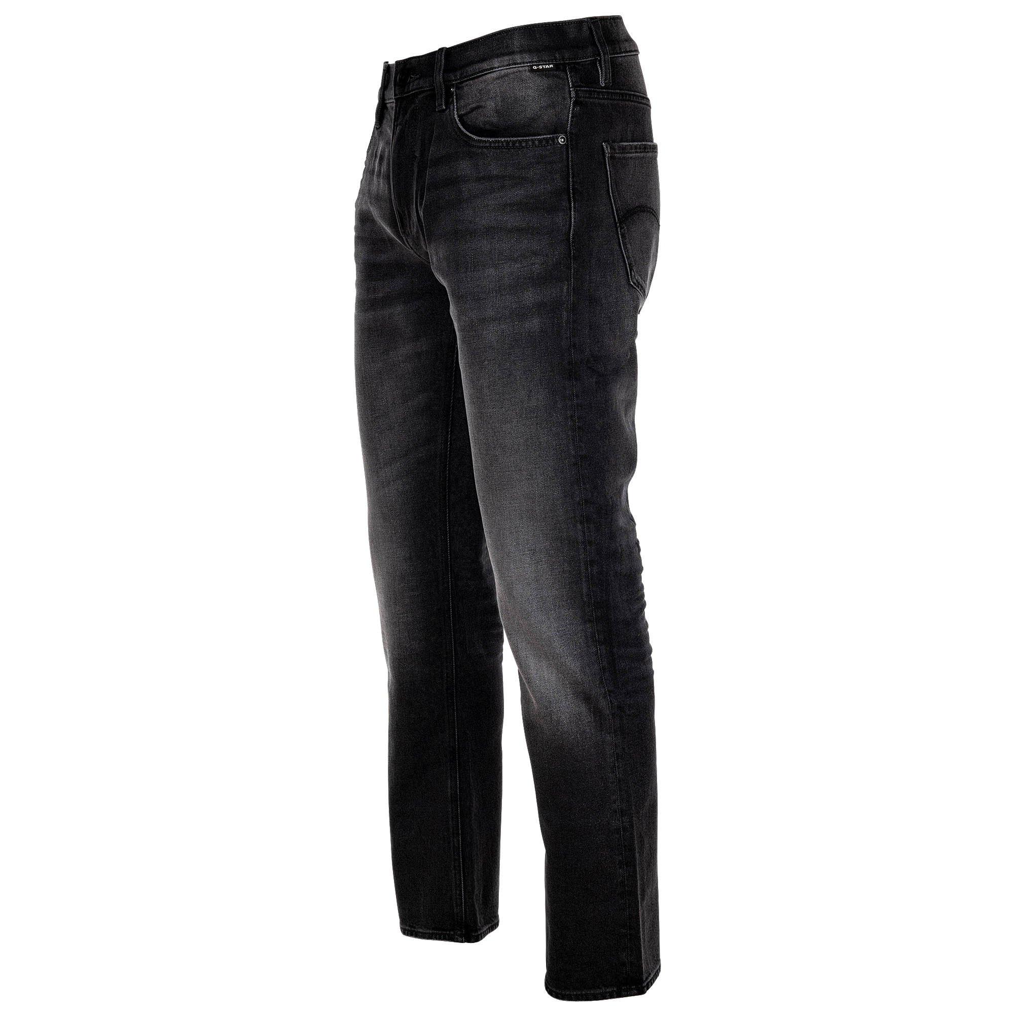 G-STAR RAW Mosa Straight Worn in Black Moon Jeans  