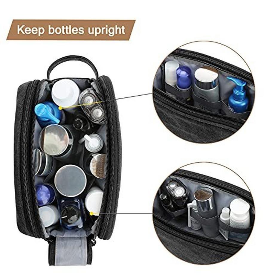 Only-bags.store Trousse de toilette Trousse de voyage Trousse à cosmétiques avec double ouverture à fermeture éclair grand espace de rangement 5L  