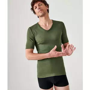 Tee-shirt col 'V', manches courtes maille classique Thermolactyl, degré 3, chaleur confort