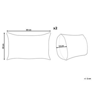 Beliani Kissen 2er Set aus Polyester Modern TERMINI  