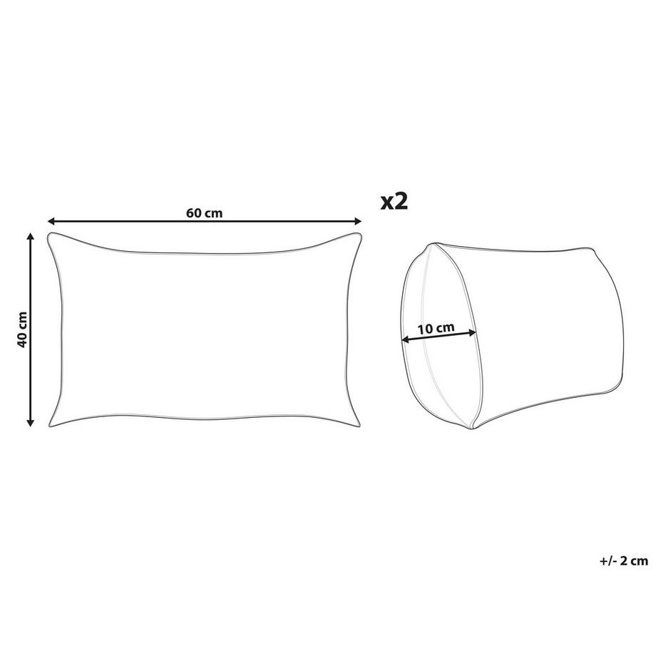 Beliani Set di 2 cuscini da esterno en Poliestere Moderno TERMINI  