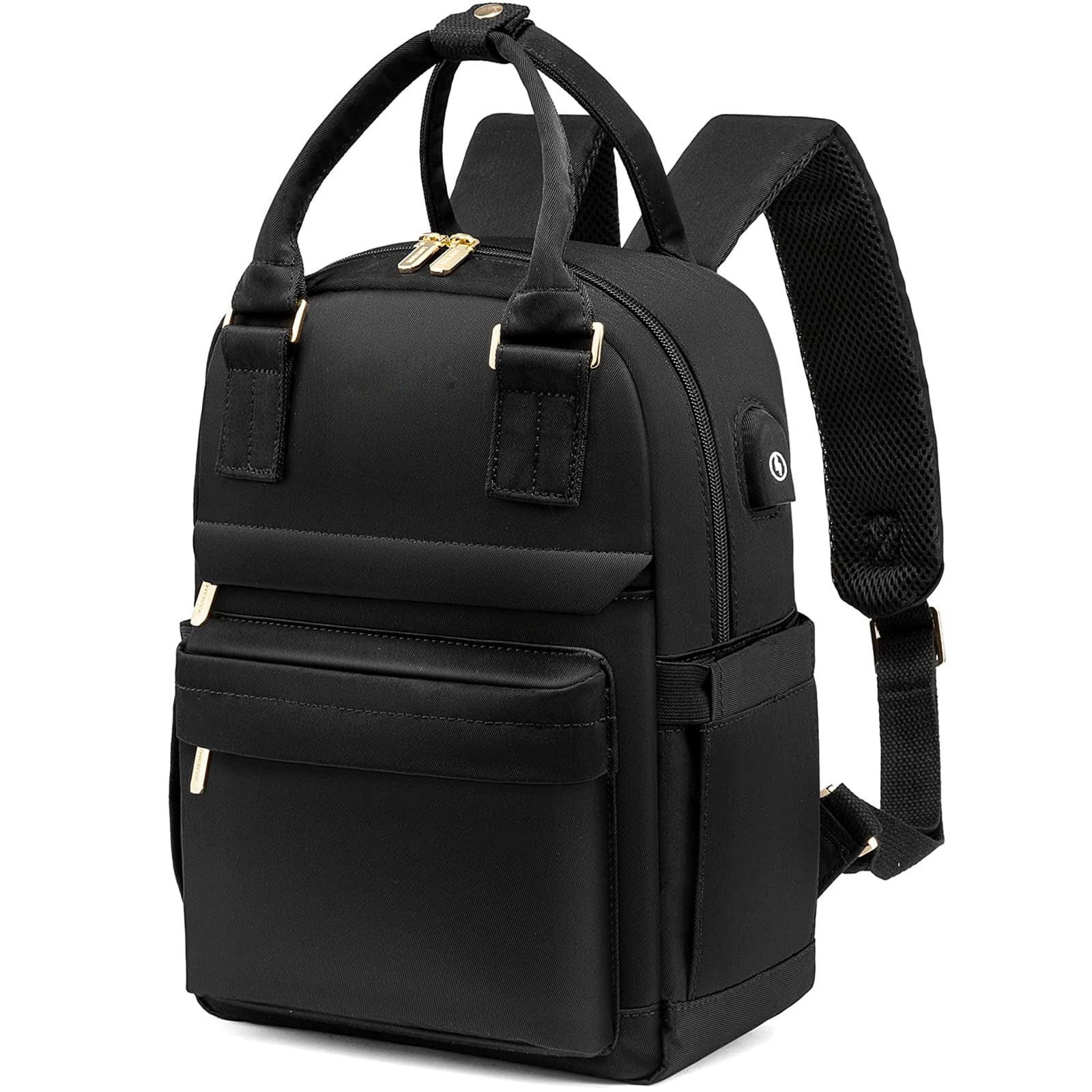 Only-bags.store Eleganter Rucksack, wasserdichter Stadtrucksack Handtasche 2 in 1 mit USB-Ladeanschluss  