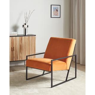 Beliani Fauteuil en Velours Moderne DELARY  