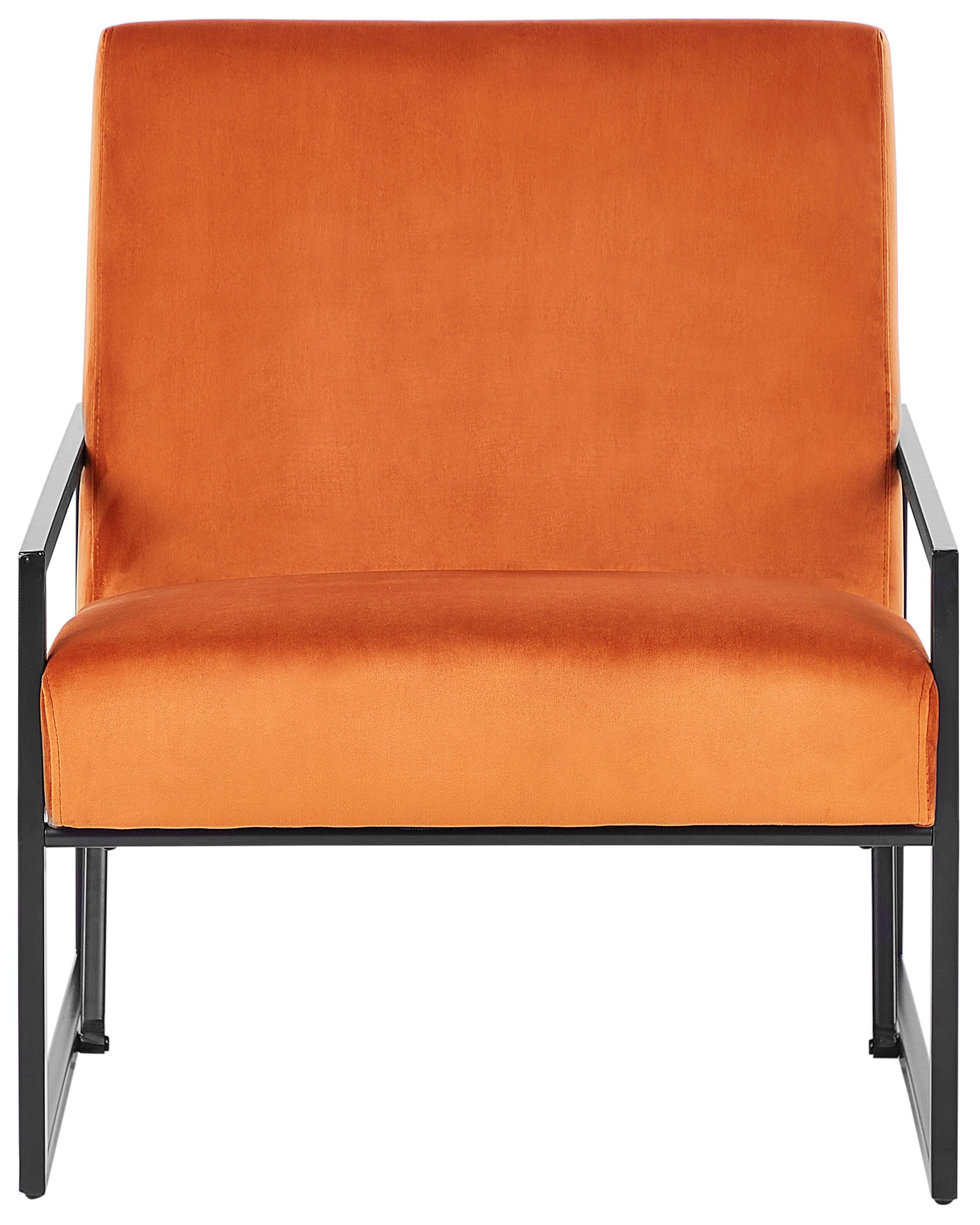 Beliani Fauteuil en Velours Moderne DELARY  