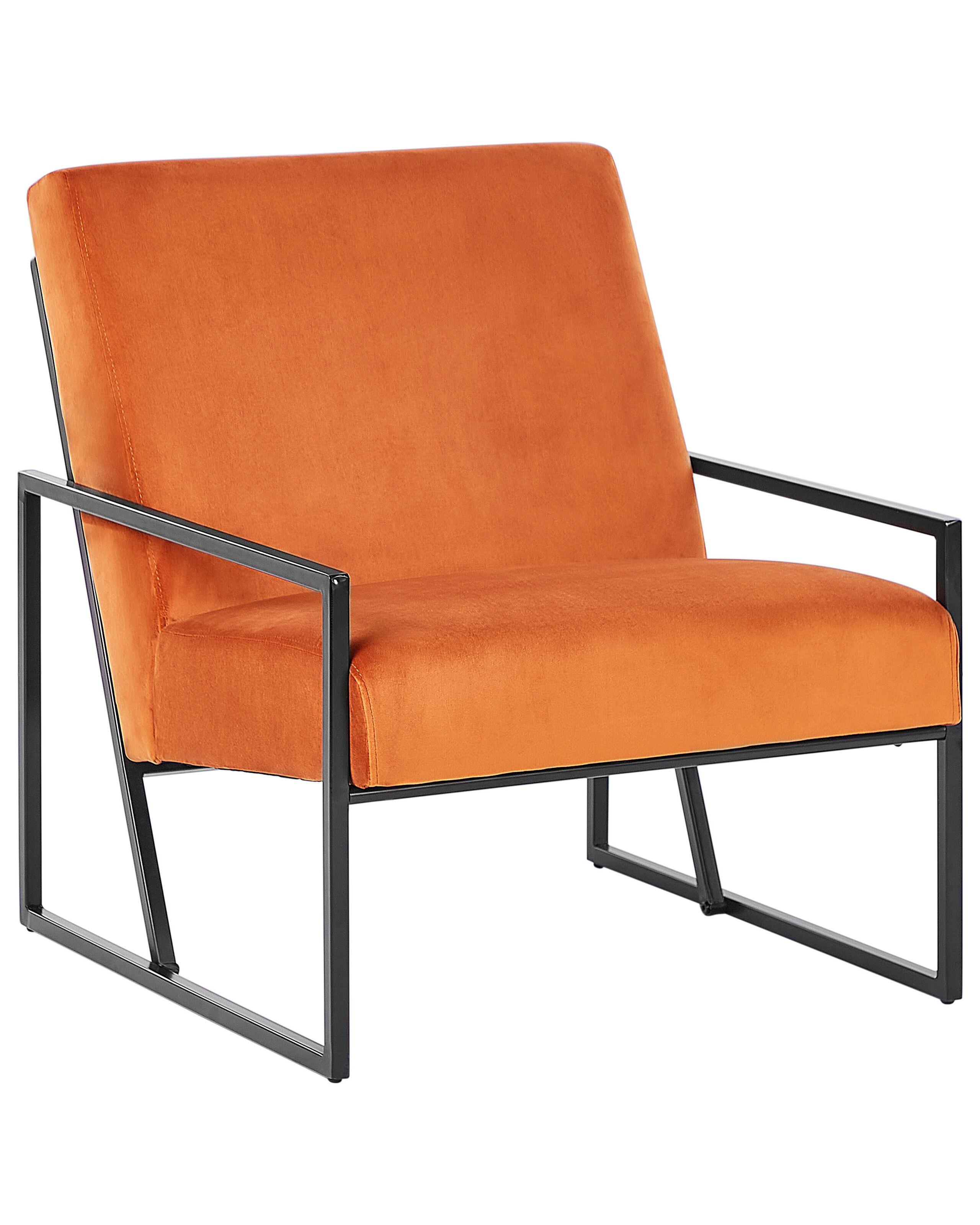 Beliani Fauteuil en Velours Moderne DELARY  