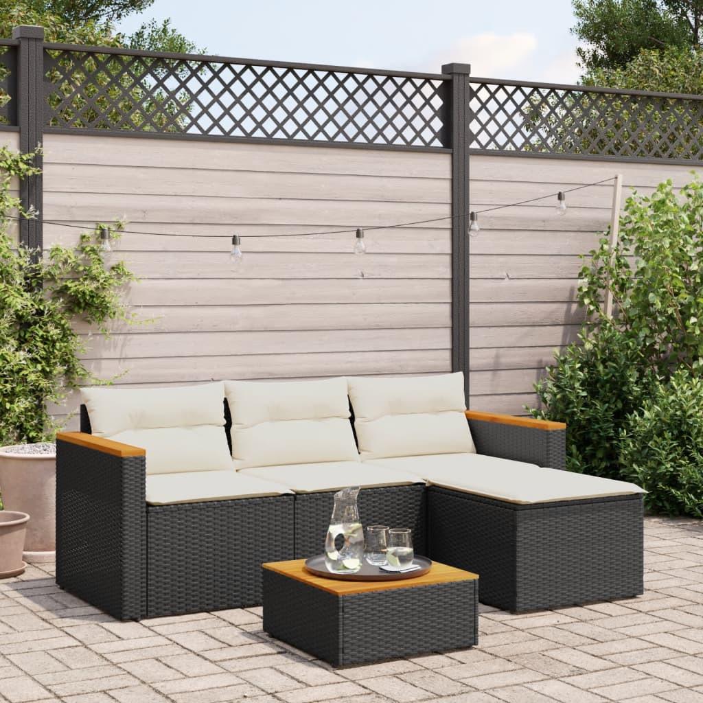 VidaXL set divano da giardino Polirattan  