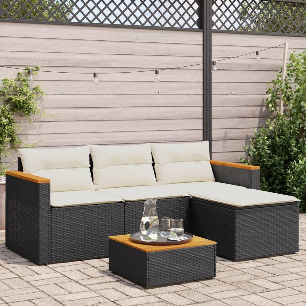 VidaXL set divano da giardino Polirattan  