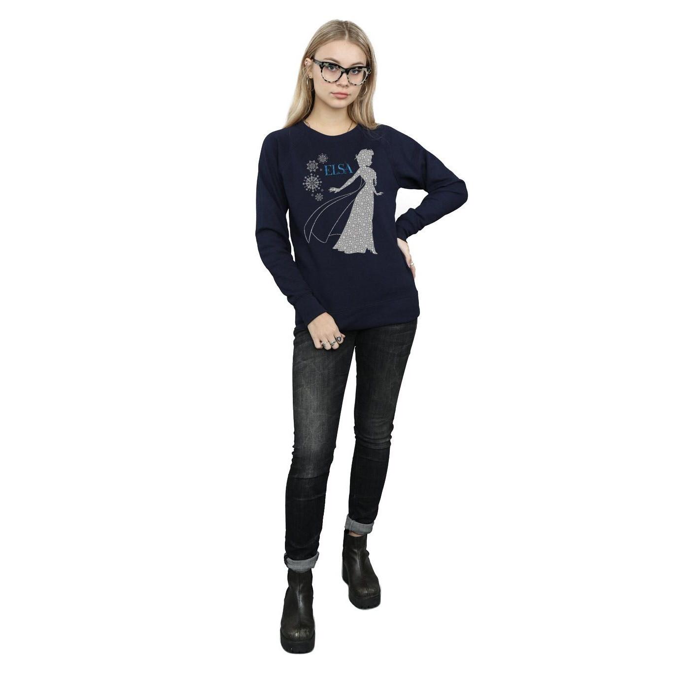 Disney  Frozen Elsa Christmas Silhouette Sweatshirt 