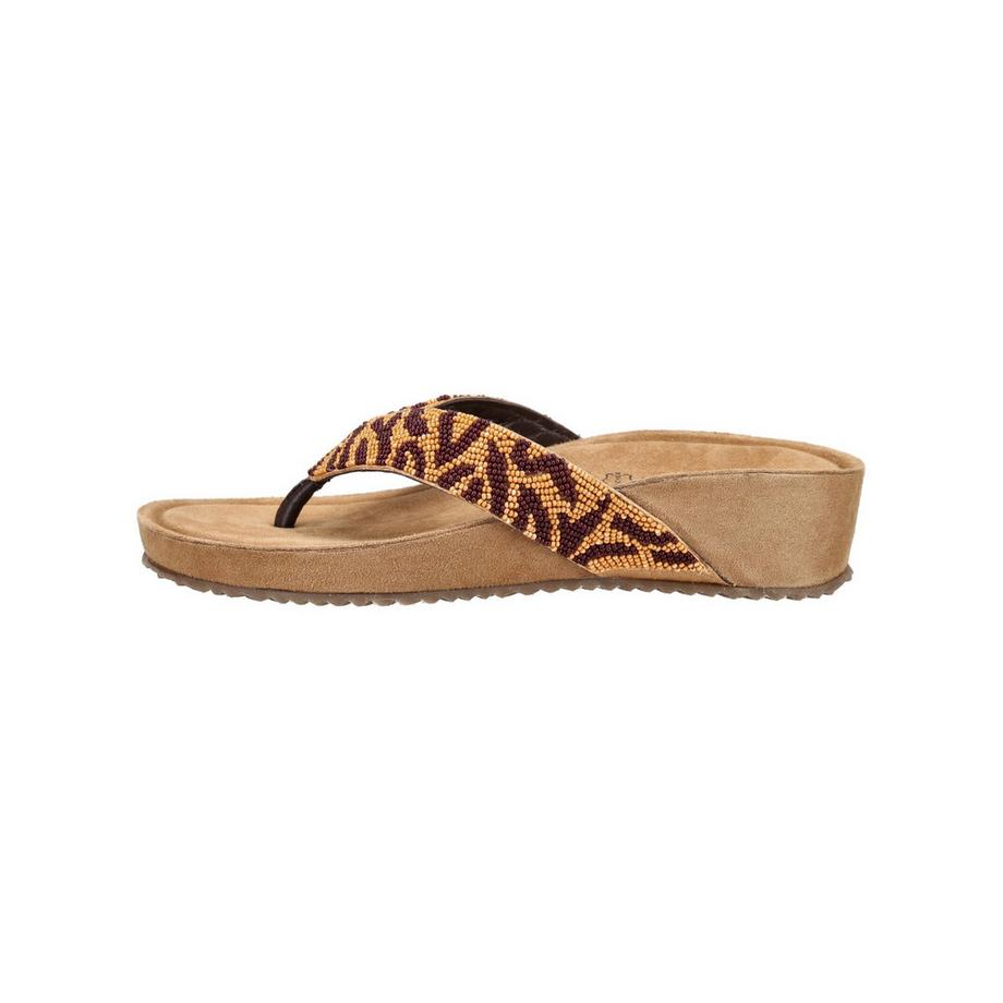 Lazamani Beaded Wedge Thong Sandalen  
