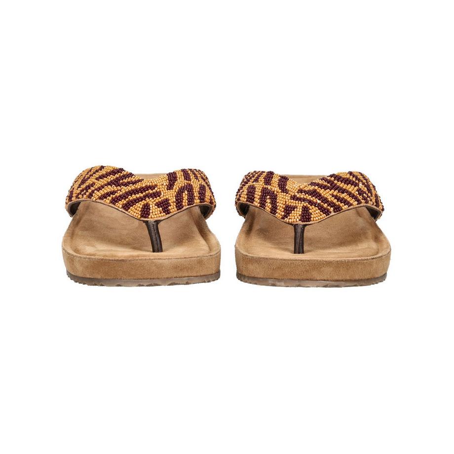 Lazamani Beaded Wedge Thong Sandalen  
