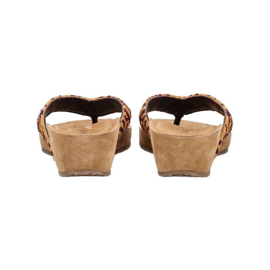 Lazamani Beaded Wedge Thong Sandalen  