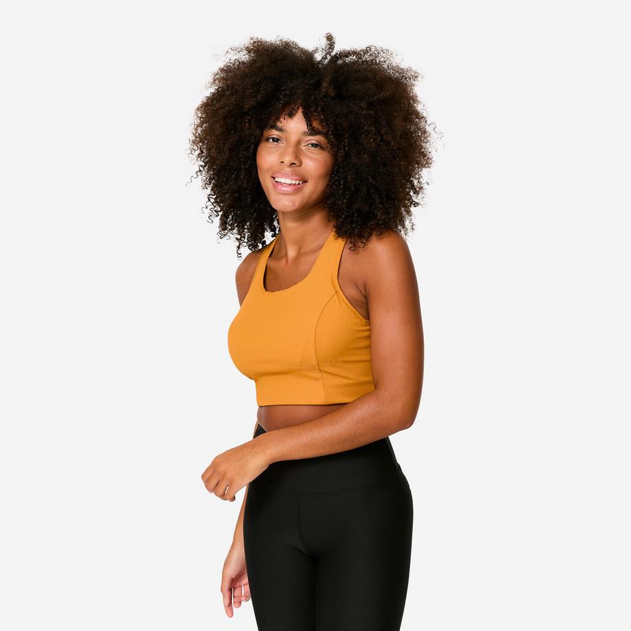 DECATHLON  Top sportivo donna crop top supporto medio 