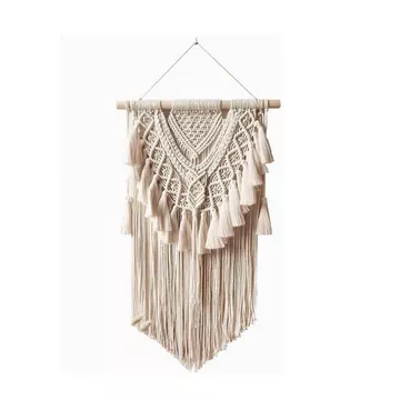 Kleine Wanddekoration - Makramee - Beige