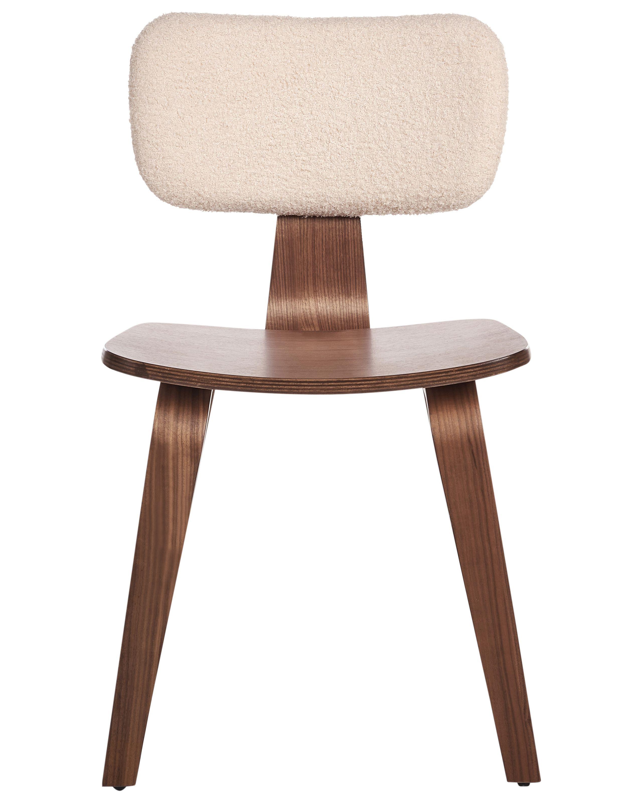 Beliani Esszimmerstuhl 2er Set aus Bouclé Klassisch LUCINDA  