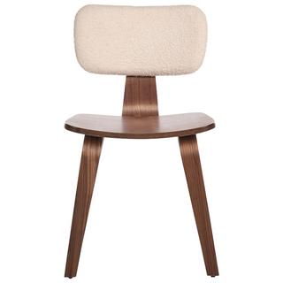 Beliani Esszimmerstuhl 2er Set aus Bouclé Klassisch LUCINDA  