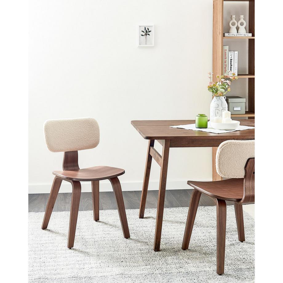 Beliani Set di 2 sedie da pranzo en Bouclé Classico LUCINDA  