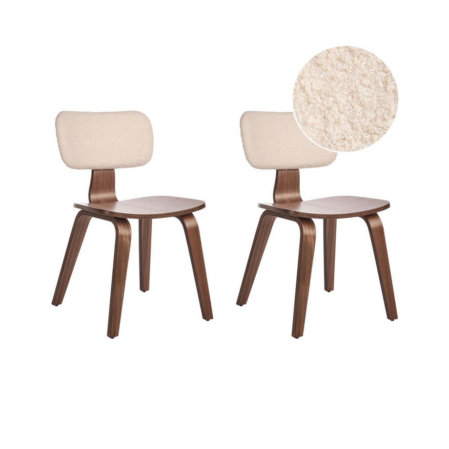 Set di 2 sedie da pranzo en Bouclé Classico LUCINDA