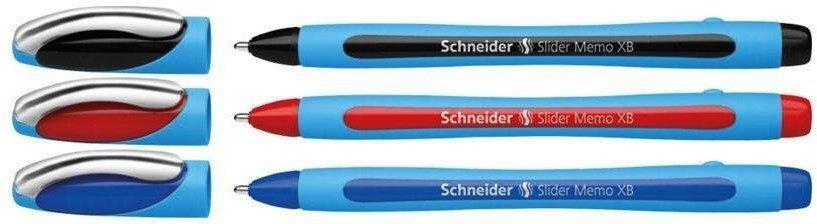 Schneider SCHNEIDER Kugelschreiber Slider Memo XB 150293 assortiert, Etui 3 Stück  