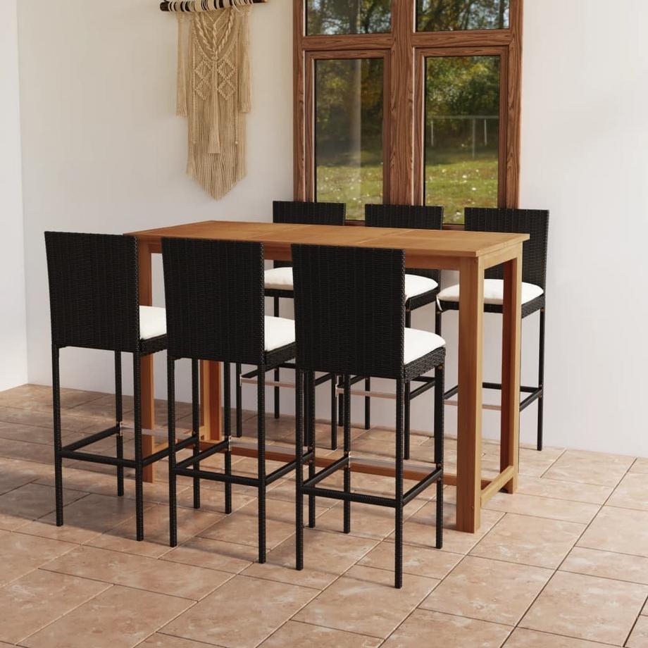 VidaXL Ensemble de bar de jardin bois d'acacia  
