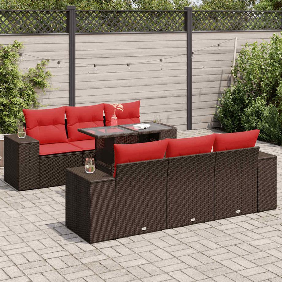 VidaXL Ensemble de canapés de jardin rotin synthétique  