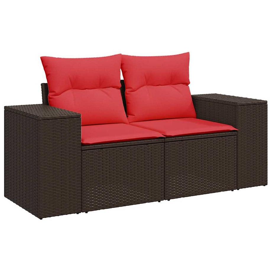 VidaXL Ensemble de canapés de jardin rotin synthétique  