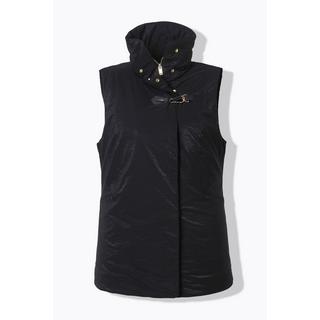 Ulla Popken  Gilet con chiusura decorata, collo alto e fodera completa 