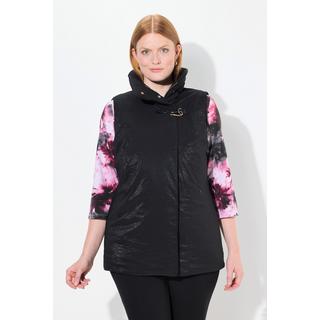 Ulla Popken  Gilet con chiusura decorata, collo alto e fodera completa 