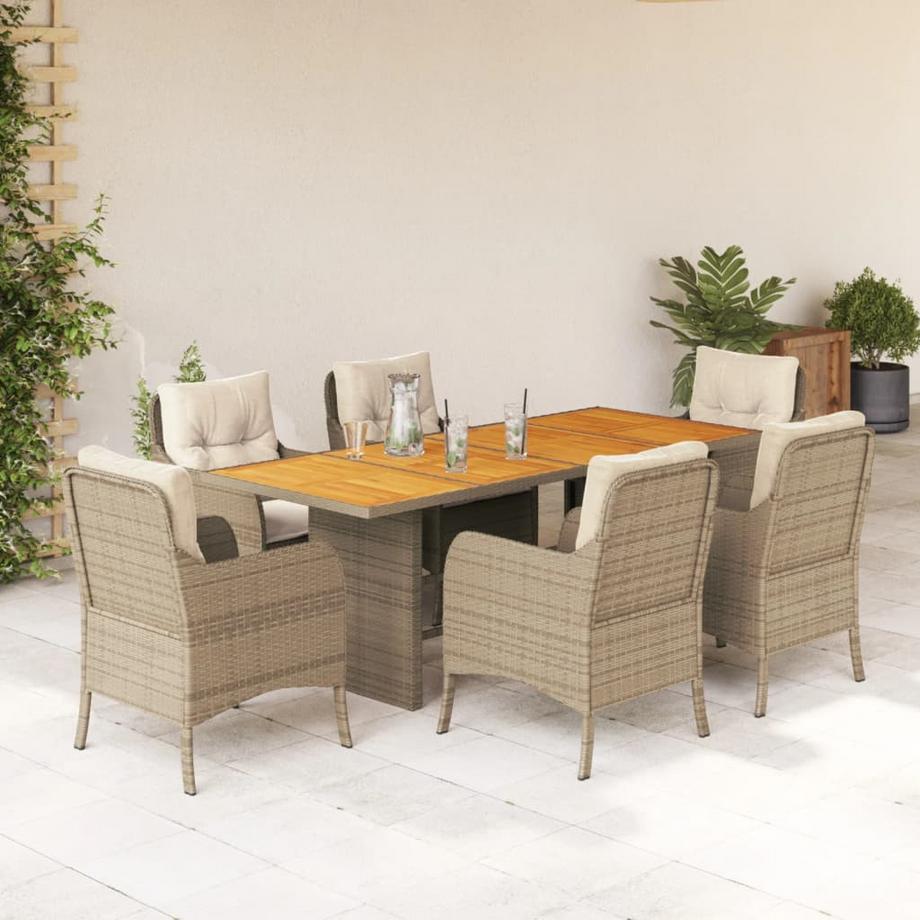 VidaXL Ensemble de salle à manger de jardin rotin synthétique  