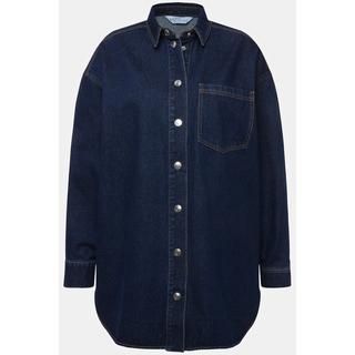 Studio Untold  Chemise en jean# oversize. Col chemise, manches longues et boutons-pression 