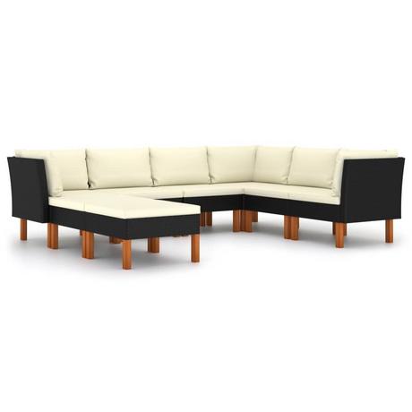 VidaXL Garten-sofa-set poly-rattan  