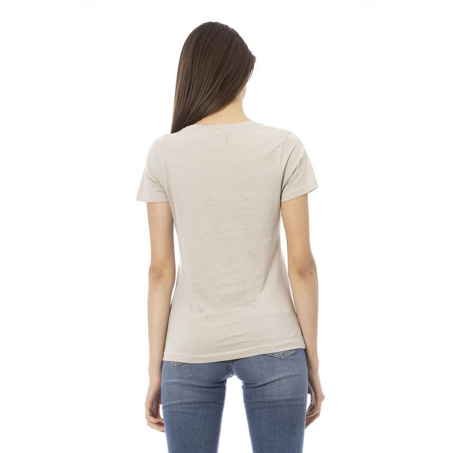 TRUSSARDI T-shirt collo a V con stampa grafica  