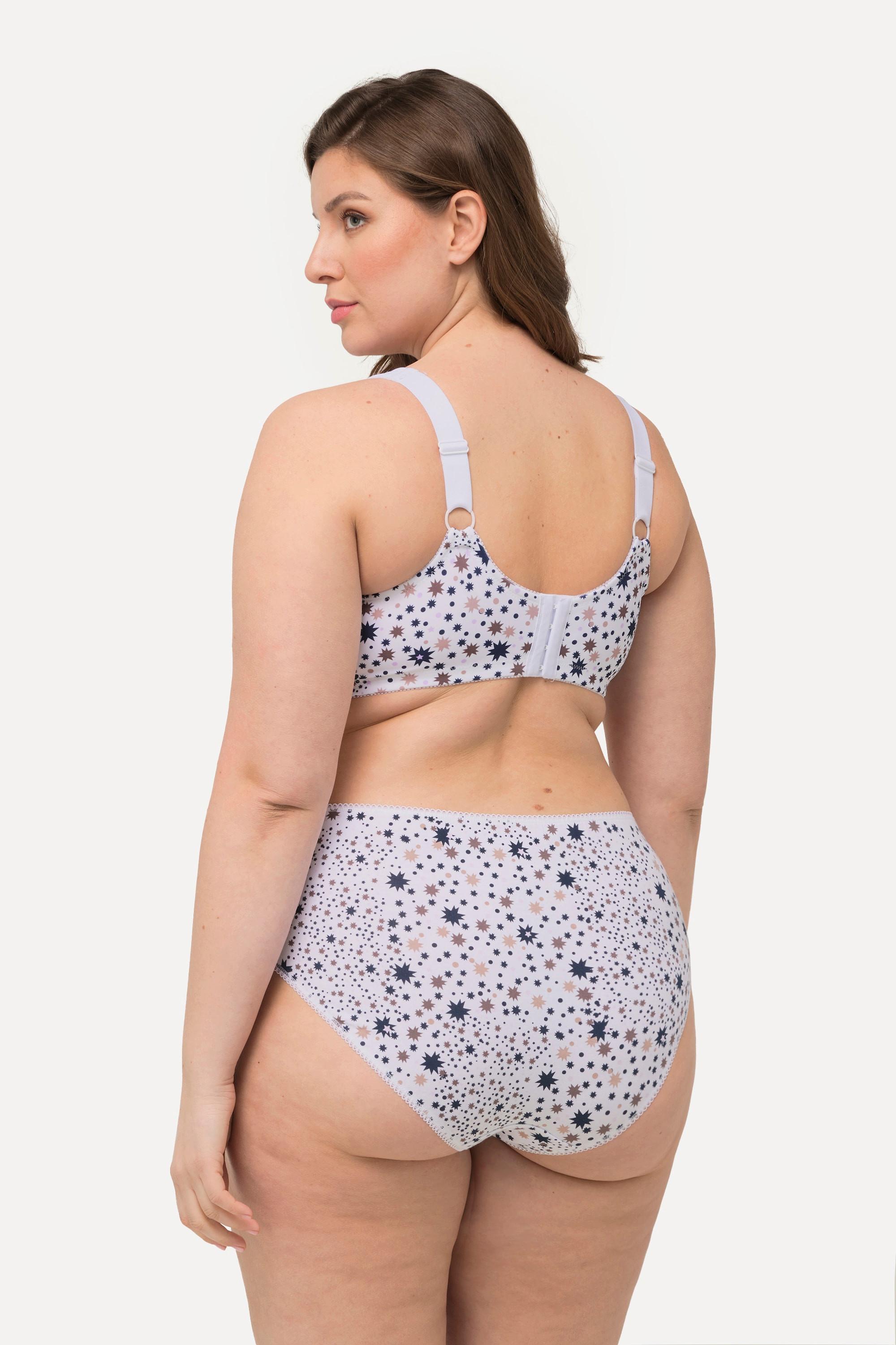 Ulla Popken Reggiseno sostenitivo fantasia stelle senza ferretto  