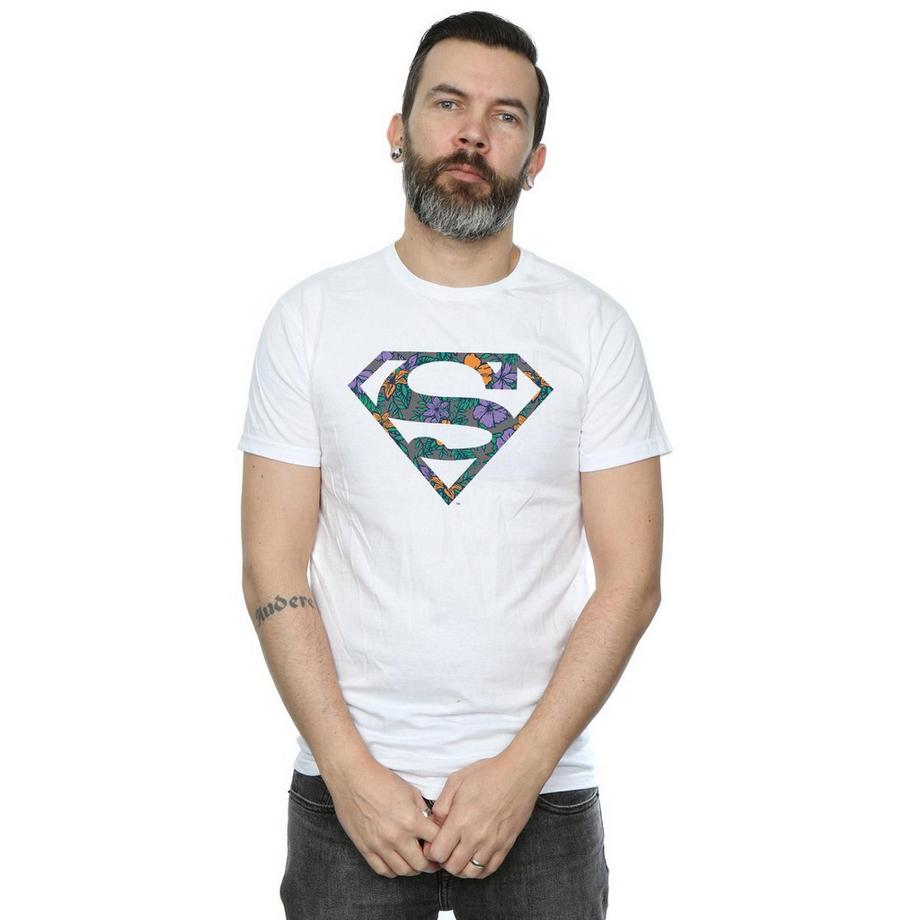 DC COMICS Superman T-Shirt Logo Floreale  