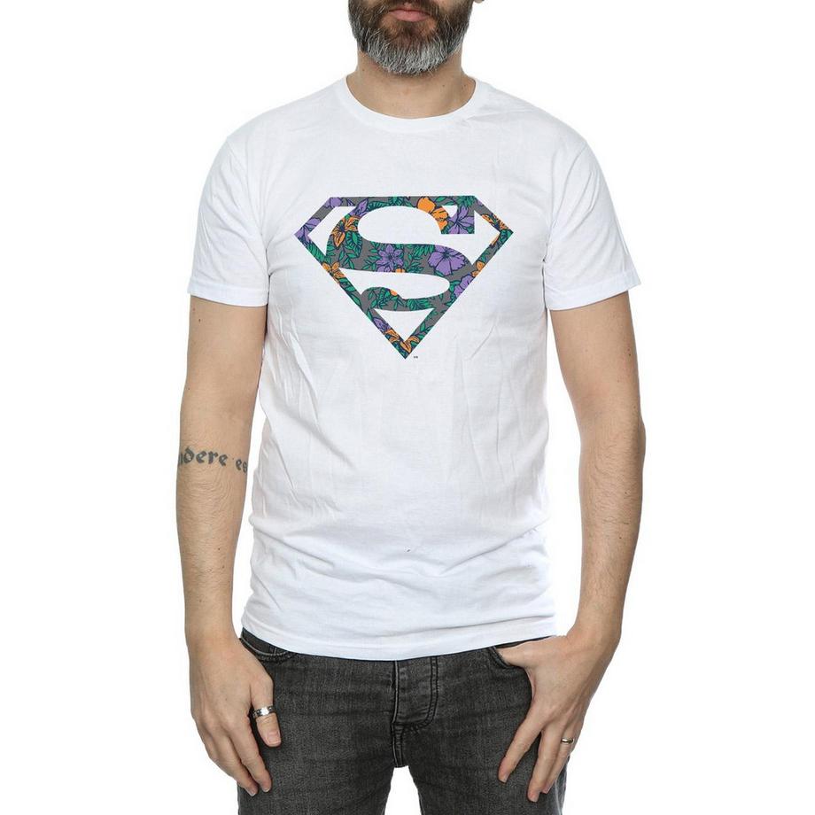 DC COMICS Superman T-Shirt Logo Floreale  