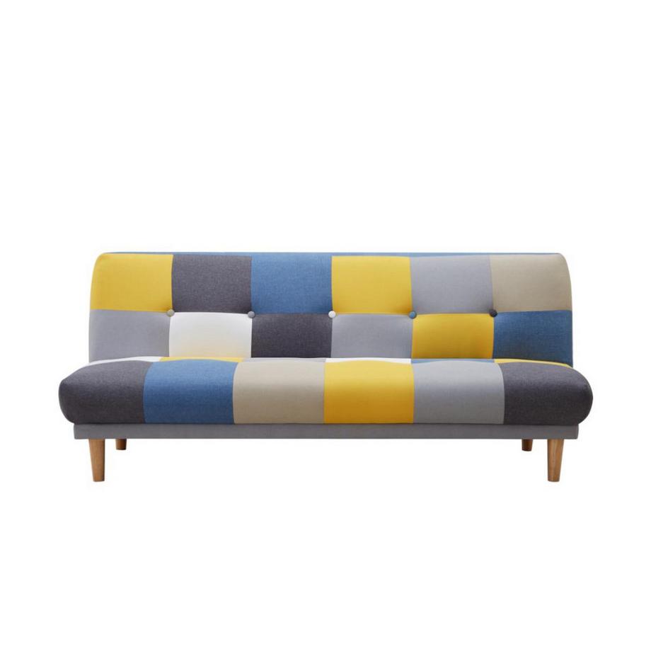 Vente-unique Schlafsofa Klappsofa 3Sitzer Stoff Patchwork  MARDAG  