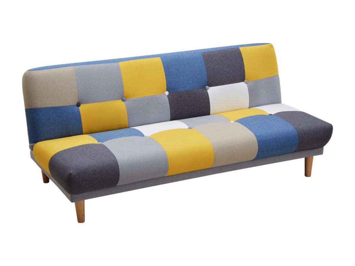 Vente-unique Schlafsofa Klappsofa 3Sitzer Stoff Patchwork  MARDAG  