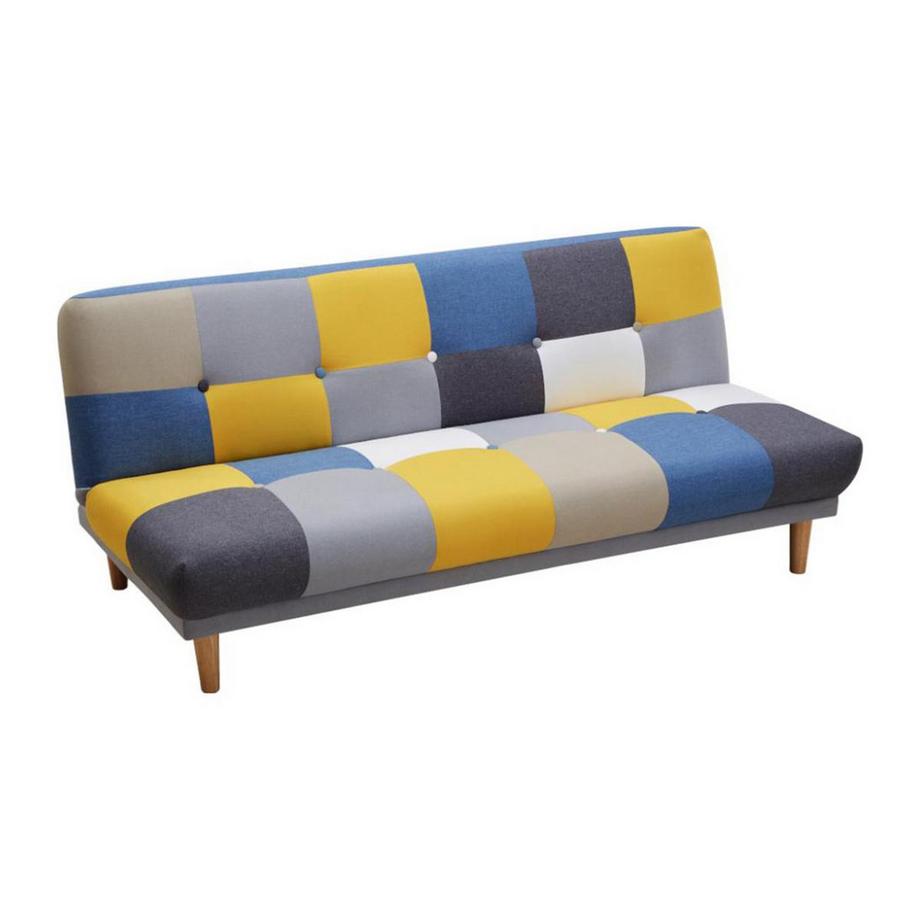 Vente-unique Schlafsofa Klappsofa 3Sitzer Stoff Patchwork  MARDAG  