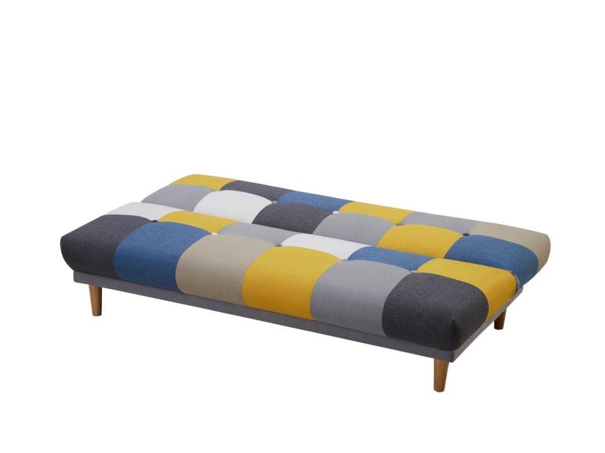 Vente-unique Schlafsofa Klappsofa 3Sitzer Stoff Patchwork  MARDAG  