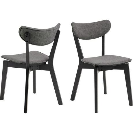 mutoni Chaise de salle à manger Enrico gris noir (1 pièce)  