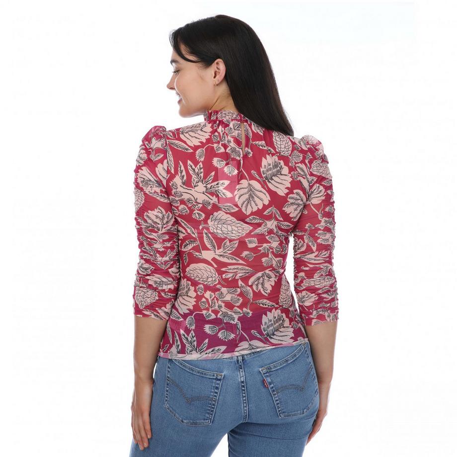 TED BAKER Izabelo Top con Volant Motivo Foglie  