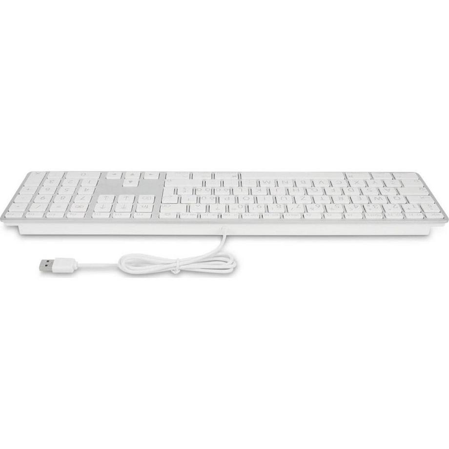LMP  Large Font USB Keyboard 110 keys wired USB keyboard with 2x USB and aluminum upper cover Swiss 