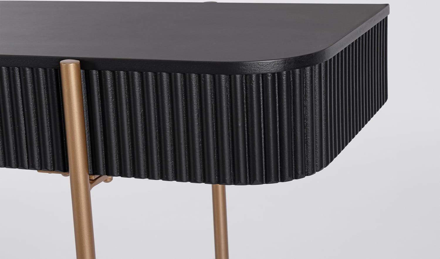 mutoni Console Darcy noir or 120x40x73  