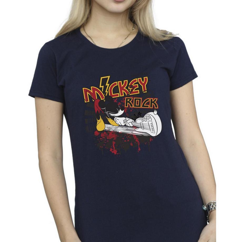 Disney Mickey Rock T-Shirt Maniche Corte  