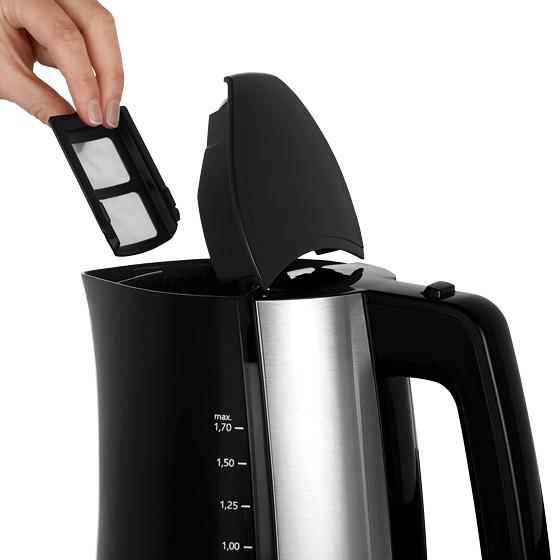 Melitta MELITTA LOOK AQUA BOLLITORE ELETTRICO 1,7 L 2400 W NERO, ACCIAIO INOSSIDABILE  