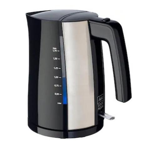 Melitta MELITTA LOOK AQUA BOLLITORE ELETTRICO 1,7 L 2400 W NERO, ACCIAIO INOSSIDABILE  