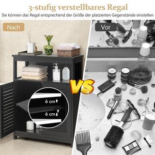 Northio Mobile da bagno Mobile da bagno indipendente Mobile contenitore nero  